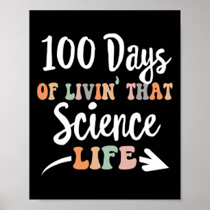 Tage der Wissenschaft 100. Tag der Schule für Stam Poster