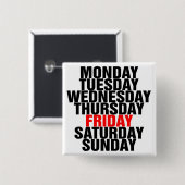 Tage der Woche Button (Vorne & Hinten)