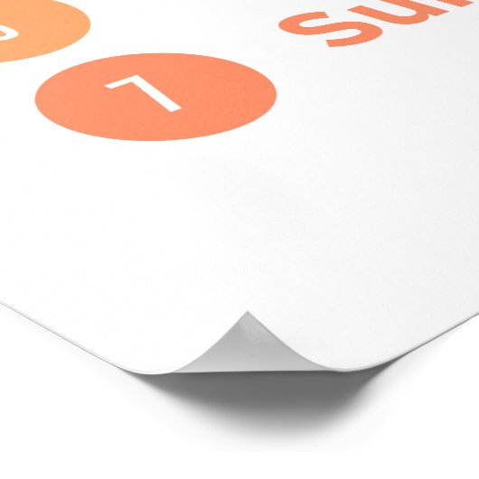 Tage der Woche (einfaches) Poster (Ecke)