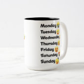 Tage der Woche Emoji Tasse (VorderseiteRechts)