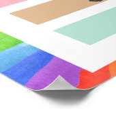 Tage der Woche farbenfroh Poster (Ecke)