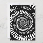 Tage der Woche Feiertagskarte (Vorderseite)