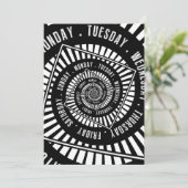 Tage der Woche Feiertagskarte (Stehend Vorderseite)