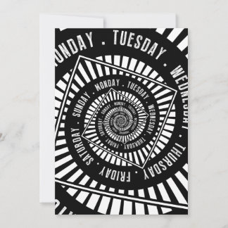 Tage der Woche Feiertagskarte