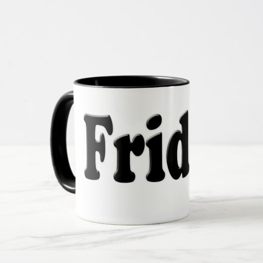 Tage der Woche - Freitag Tasse (Vorderseite Links)