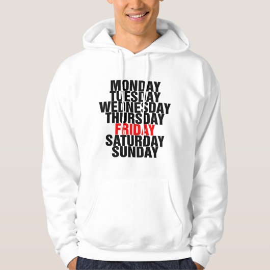 Tage der Woche Hoodie (Vorderseite)