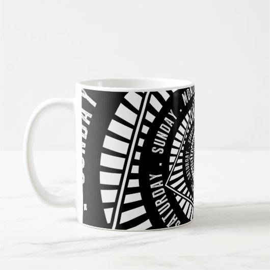 Tage der Woche Kaffeetasse (Links)