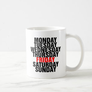Tage der Woche Kaffeetasse