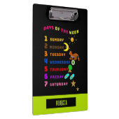 Tage der Woche Klemmbrett (Rechts)