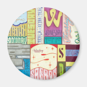 Tage der Woche Magnet