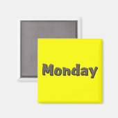 Tage der Woche - Montag Magnet (Vorderseite/Rückseite)