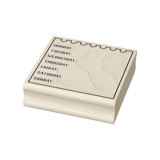 Tage der Woche Notebook-Page Gummistempel (Stempel)