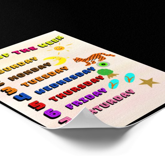 Tage der Woche Poster (Ecke)