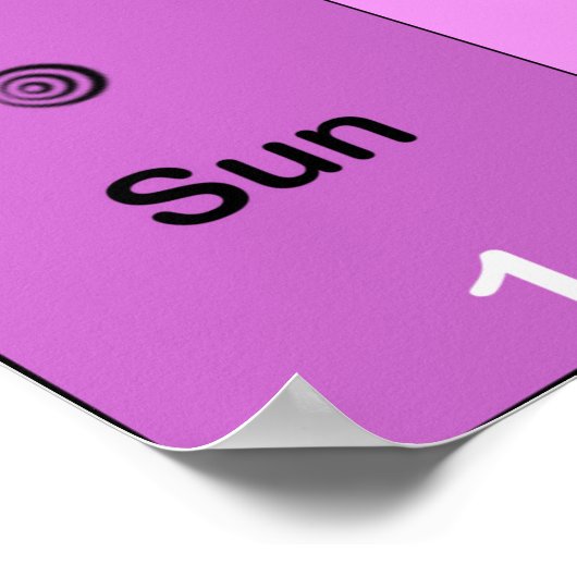 Tage der Woche Poster (Ecke)