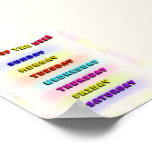 Tage der Woche Poster (Ecke)