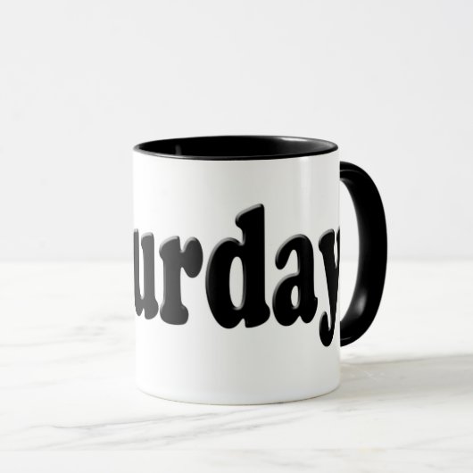 Tage der Woche - Samstag Tasse (VorderseiteRechts)