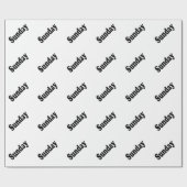 Tage der Woche - Sonntag Geschenkpapier (Flach)