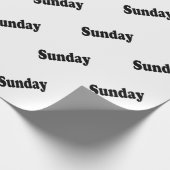 Tage der Woche - Sonntag Geschenkpapier (Ecke)