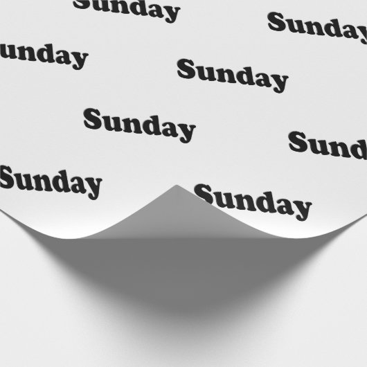 Tage der Woche - Sonntag Geschenkpapier (Ecke)