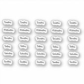 Tage der Woche Sticker für den Pinsel (Vorderseite)