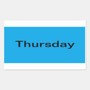 Tage der Wochen-farbunterlegter Kalender-visuellen Rechteckiger Aufkleber