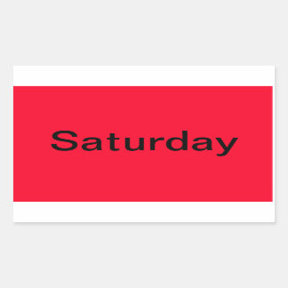 Tage des farbcodierten Kalenders der Woche Visuell Rechteckiger Aufkleber