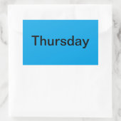 Tage des farbcodierten Kalenders der Woche Visuell Rechteckiger Aufkleber (Tasche)