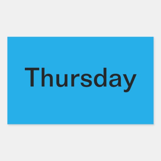 Tage des farbcodierten Kalenders der Woche Visuell Rechteckiger Aufkleber (Vorderseite)