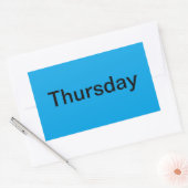 Tage des farbcodierten Kalenders der Woche Visuell Rechteckiger Aufkleber (Umschlag)