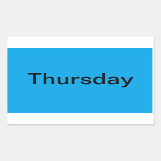 Tage des farbcodierten Kalenders der Woche Visuell Rechteckiger Aufkleber