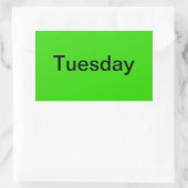 Tage des farbcodierten Kalenders der Woche Visuell Rechteckiger Aufkleber (Tasche)