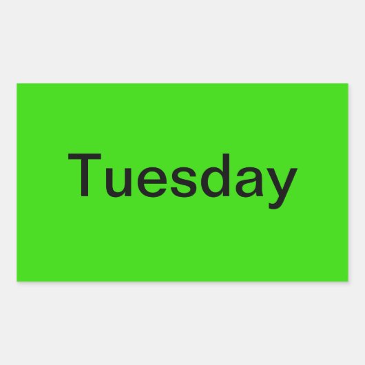 Tage des farbcodierten Kalenders der Woche Visuell Rechteckiger Aufkleber (Vorderseite)