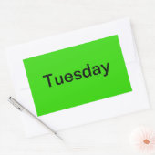 Tage des farbcodierten Kalenders der Woche Visuell Rechteckiger Aufkleber (Umschlag)