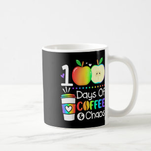 Tage des Kaffees und Chaos 100. Schultag für T Kaffeetasse
