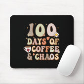 Tage des Kaffees und Chaos 100. Schultag Mousepad (Mit Mouse)