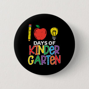 Tage des Kindergartens Apple 100. Lehrer Button