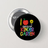 Tage des Kindergartens Apple 100. Lehrer Button (Vorne & Hinten)