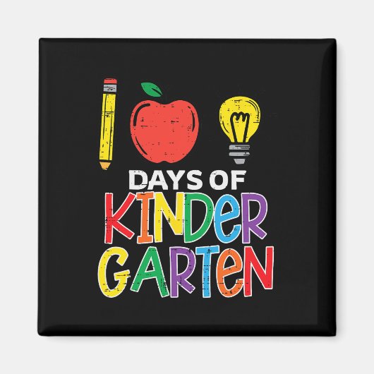 Tage des Kindergartens Apple 100. Lehrer Magnet (Vorne)