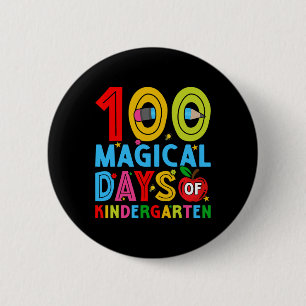 Tage des Kindergartens glücklich 100. Schultag Button