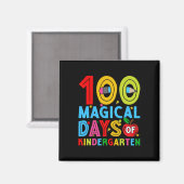 Tage des Kindergartens glücklich 100. Schultag Magnet (Vorderseite/Rückseite)