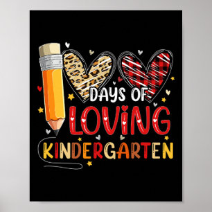 Tage des liebenden Kindergartens Herz 100. Tag der Poster