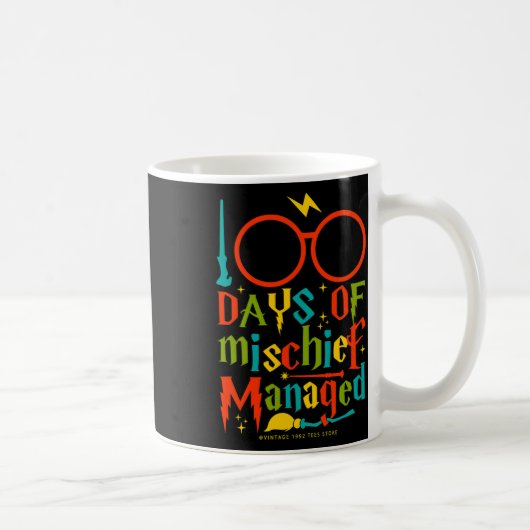 Tage des Mischief Managed Teacher Kid 100. Kaffeetasse (Rechts)