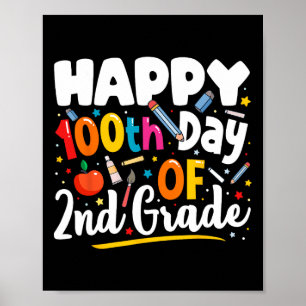Tage des Schullehrers Geschenk 100. Tag der zweite Poster