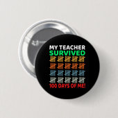 Tage des T-Shirts Kinder 100. Schultag Button (Vorne & Hinten)
