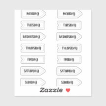 Tage des Week Bullet Journal Planner White