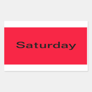 Tage des Week Color Coded Calendar Visuell Tools Rechteckiger Aufkleber