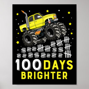 Tage Heller Monster Lkw 100 Tage Schule 100 Poster