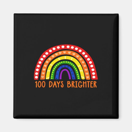 Tage Hellerer Spaß Lehrer 100. Schultag Magnet (Vorne)