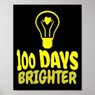 Tage Helleres Glück 100 Tage Schuljunge Mädchen Poster