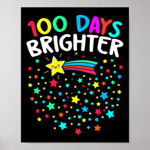 Tage Helleres Glück 100 Tage Schullehrer Ki Poster